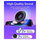 Computer Speakers, Hi-Fi Sound Quality Computer Sound Bar, Bluetooth 5.0 & 3.5mm Wired PC Speakers with 4 Dynamic Lighting Modes, USB Powered Speakers for PC, Desktop, Laptops, Phones, Monitors, Xbox