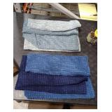 MIULEE Blue Decorative Pillow Covers 18x18 Inch Set of 4 Boho Western Farmhouse Home Decor Couch Throw Pillows Summer Coastal Corduroy Pillowcases Industrial for Sofa Living Room Bed