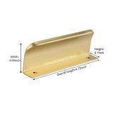 Satanga Edge Finger Pull for cabinets Kitchen Concealed Drawer pulls Aluminum Hidden Door Handle for Home 10 Pack Modern Brushed Brass 4.72 Overall Length Easy Installation