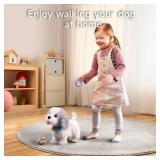 OR OR TU Walking Barking Toy Dog with Remote Control Leash, Plush Puppy Electronic Interactive Toys for Kids, Shake Tail,Pretend Dress Up Realistic Stuffed Animal Dog Age 3 4 5 6+ Years Old Best Gift