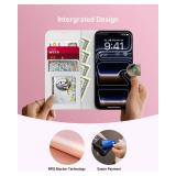 DEENAKIN for iPhone 17 Pro Wallet Case with Card Holder + Cash Clip, RFID-Blocking, Military-Grade Drop Protection & UV-Printed Artwork, Magnetic Closure with Leather Stand - Peacock and Flower