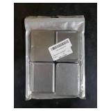 oruola 4 Pack Metal Tin, Rectangular Small Tin Container Box 3.54 X 2.76 X 0.67 In, Mini Portable Storage Tins Box with Lid,Tins Boxes with Hinged Lids for Storing Candy Jewelry Crafts