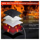 Heated Gloves for Men Women, Winter Warm Gloves with 3 Heating Temperature Control, Electric Hand Warmer Waterproof Touchscreen Thermal Gloves for Cold Weather Motorcycle Ski Snow Running Hunting