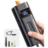 Tire Inflator Portable Air Compressor Car Tires, 38L/min Fast Inflate, 12V DC Air pump for Car Tires, Powerful & Small, Car Tire Pump LED Light - Only Compatible with Car Cigarette Lighter