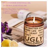 Christmas Gifts for Mom, Mom Christmas Gifts from Daughter Son, Funny Birthday Gift for Moms, Best Moms Birthday & Mothers Day Gift, Lavender Soy Scented Candles