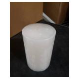 Mister Candle Unscented 4x6 White Pillar Candle, Solid Color, Cotton Wick, Dripless & Smokeless, Premium Wax Candle for Home Decor, Handmade, 120 Hour Burn Time