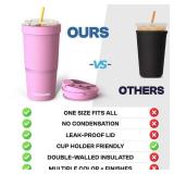 Frost Buddy Togo Buddy | 30 oz Stainless Steel Vacuum Insulated Tumbler | To Go Coffee Cup Iced Coffee Cups, Iced Coffee Sleeve, Travel Mug, Thermal Cup for Hot & Cold Drinks, Dunkin Cup (Pencil)