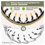 Mayerzon Martingale No Pull Collar for Medium Large Dogs German Shepherd Doberman Pitbull, Patented Anti Pull Correction Dog Collar for Walking Training, Reflective, Adjustable, Hidden(M, Khaki)