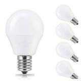 SumVibe E17 LED Bulb,5W 50W Equivalent, Daylight White 6000K, G14 LED Bulbs E17 Intermediate Base for for Ceiling Fan,Non-Dimmable, 4-Pack