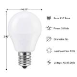 SumVibe E17 LED Bulb,5W 50W Equivalent, Daylight White 6000K, G14 LED Bulbs E17 Intermediate Base for for Ceiling Fan,Non-Dimmable, 4-Pack