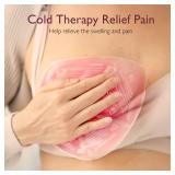 Momcozy Larger Breast Therapy Packs, Hot and Cold Breast Pads with 2 Soft Covers, Breastfeeding Essentials 2 Pack Pink