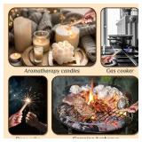 2 PCS Candle Lighter,Windproof Flameless Electric Lighter with LED Power Display Safety Switch, Upgraded Plasma USB Rechargeable Lighters for Birthday Camping BBQ (Champagne Gold)