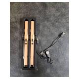 2 PCS Candle Lighter,Windproof Flameless Electric Lighter with LED Power Display Safety Switch, Upgraded Plasma USB Rechargeable Lighters for Birthday Camping BBQ (Champagne Gold)