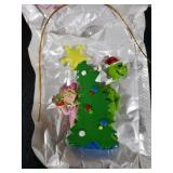 Green Monster Christmas Tree Ornaments Dolls, Resin Xmas Hanging Decorations for Holiday Party, Indoor Home Decor & Seasonal Gifts (4PCS) BROKEN HEAD***