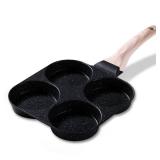 CAROTE Egg Pan Omelette Pan, 4-Cup Nonstick Granite Omelette Skillet - Pancake Pan and Healthy Egg Cooker Suitable for Gas Stove & Induction Cookware, Black SLIGHTLY DENTED***