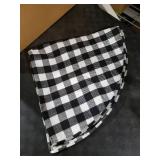 Sattiyrch Buffalo Plaid Christmas Tree Skirt 36 in,Black and White Buffalo Check Christmas Tree Skirt for Holiday Christmas Decorations (36in, White and Black)