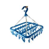Groupcow Clip and Drip Hanger Clothes Hanger Drying Rack Clips (Blue)