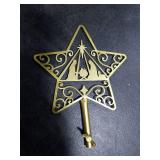 Otoolling 2 FT Jesus Iron Christmas Tree Ornament Display Stand with Hanger Hook Metal Ornament Display Tree Stand Hanger for Jesus Christmas Balls Bauble Decorations Gift Craft Tabletop (Gold)