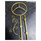 Otoolling 2 FT Jesus Iron Christmas Tree Ornament Display Stand with Hanger Hook Metal Ornament Display Tree Stand Hanger for Jesus Christmas Balls Bauble Decorations Gift Craft Tabletop (Gold)