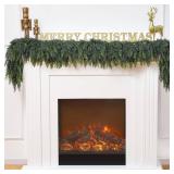 Waydress 1 Pcs 6 Feet Christmas Cedar Garland - Thick & Lush Realistic Artificial Green Faux Cedar Pine Needles Garland for Christmas Winter Home Mantel Fireplace Holiday Party Decor