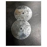 Okllen 2 Pack Galvanized Serving Stand, Metal 2 Tier Cupcake Tray Stand, Vintage Dessert Appetizer Display Stand, Rustic Home and Garden Display Stand for Country Farmhouse, Kitchen