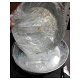 Okllen 2 Pack Galvanized Serving Stand, Metal 2 Tier Cupcake Tray Stand, Vintage Dessert Appetizer Display Stand, Rustic Home and Garden Display Stand for Country Farmhouse, Kitchen