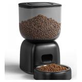 Automatic Cat Feeder, 3L Cat Food Dispenser Battery-Operated with 180-Day Battery Life, Timed Pet Feeder for Cats and Dogs, Desiccant Bag, Programmable Portion Control, 10s Voice Recorder