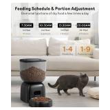 Automatic Cat Feeder, 3L Cat Food Dispenser Battery-Operated with 180-Day Battery Life, Timed Pet Feeder for Cats and Dogs, Desiccant Bag, Programmable Portion Control, 10s Voice Recorder