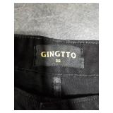 GINGTTO Mens Baggy Jorts Y2k Long Black Jean Shorts for Men 90s Wide Leg Denim Shorts Men Loose Hip Hop 36
