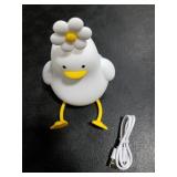 DEALFUN Cute Cartoon Nursery Night Lights, Animal Design Safe Silicone Soft LED Nursery Lamp for Toddler Room Decoration (Flower Duck)
