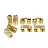 8Pcs Brass Barrel Hinges Hidden Invisible Cabinet Furniture Hinges, 8mm 180 Degree Opening Angle Concealed Furniture Hinges for DIY Jewelry Box Hand Craft