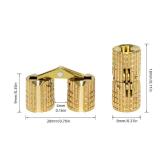 8Pcs Brass Barrel Hinges Hidden Invisible Cabinet Furniture Hinges, 8mm 180 Degree Opening Angle Concealed Furniture Hinges for DIY Jewelry Box Hand Craft