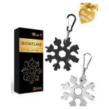 Stocking Stuffers for Adults Men, 2 Pack 18 in 1 Snowflake Multitool, Christmas Gifts for Adults, White Elephant Gifts for Men Who Have Everything,Tool Gift for Him Women Husband Boys
