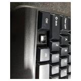 EDJO Wireless Keyboard, 2.4G Ergonomic Full Size Wireless Computer Keyboard with Wrist Rest for Windows, Mac OS Desktop/Laptop/PC Black MISSING 1 KEY