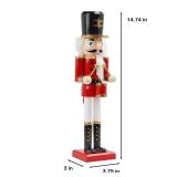 Christmas Nutcracker Soldier Figurine Decorations - 14.75H in Nutcracker Christmas Decor Traditional Soldiers Wooden Red Nutcracker Xmas Festive Gifts Farmhouse DÃ©cor for Fireplace Newman House Stu