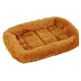 MidWest Homes for Pets QuietTime XXS Dog Bed Cinnamon Faux Fur Bolster, Ultra-Soft and Machine Washable, Fits 18-Inch Crates and Carriers, for Small Dogs and Cats