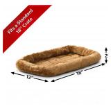 MidWest Homes for Pets QuietTime XXS Dog Bed Cinnamon Faux Fur Bolster, Ultra-Soft and Machine Washable, Fits 18-Inch Crates and Carriers, for Small Dogs and Cats