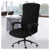 DIVA EN CAMINO DEC Water Resistant Office Chair Cover with Zipper, Stretch Slipcover for High Back Chair, Black