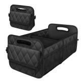 Deosk Car Trunk Organizer for SUV, Car Organizers and Storage with 6 Pocket, Car Accessories for Women/Men 50LWaterproof Polyester Trunk Organizer, Black