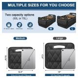 Deosk Car Trunk Organizer for SUV, Car Organizers and Storage with 6 Pocket, Car Accessories for Women/Men 50LWaterproof Polyester Trunk Organizer, Black