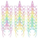 Zddaoole  Unicorn Headbands Unicorn Birthday Party Favors,Plastic Hairbands for Girls,Headware Accessories for Party Supplies Gift,Teens Toddlers Children
