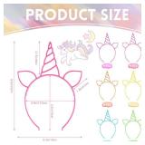 Zddaoole  Unicorn Headbands Unicorn Birthday Party Favors,Plastic Hairbands for Girls,Headware Accessories for Party Supplies Gift,Teens Toddlers Children