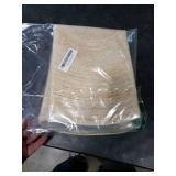 Asrug Faux Jute Round Rug Area Rug Washable Non-Slip Circle Rug Soft Touch Circle Rugs Round for Kitchen Bathroom Living Bedroom Nursery, Carpet Low Pile 2ft /24 inch/61 cm Yellow