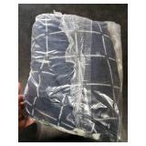 BTTN Extra Long Shower Curtain - 72x96 Inch Long Boho Chic Linen Fabric Heavy Duty Shower Curtain Set with Hooks, Tall Bohemian Farmhouse Shabby Chic Tassel Shower Curtains for Bathroom - Navy Blue