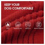 IECOii XL Dog Sweater,Winter Doggy Clothes for Large Dogs Girl Boy,Warm Pullover Xmas Dog Sweater Turtleneck,Lightweight & Good Stretch for Active Dogs Like Beagle,Border Collie (Red,XLarge)