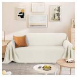 TAOCOCO Couch Covers for Pets Heavy Duty Couch Blankets for 3 Cushion Couch Sectional Sofa Covers Durable Throw Couch Covers for Dogs, Kids, Washable Sofa Slipcovers with Tassels (71