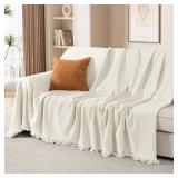 TAOCOCO Couch Covers for Pets Heavy Duty Couch Blankets for 3 Cushion Couch Sectional Sofa Covers Durable Throw Couch Covers for Dogs, Kids, Washable Sofa Slipcovers with Tassels (71