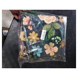 DUKINO 3x4 Area Rug, Lightweight Non Slip Washable Floral Rug, Indoor Low Pile & Non-Shedding Boho Design Carpets for Bedroom, Kitchen, Dining Room, Black