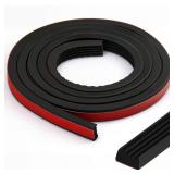 Ribbed Bulkhead Seal Strip 326A0004 3/5 in X 65 in, Tonneau Cover Ribbed Seal Strip Self-Adhesive EPDM Foam Rubber Seal Compatible with RV, Boat, Auto, Truck, Marine, Garage Door