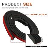 Ribbed Bulkhead Seal Strip 326A0004 3/5 in X 65 in, Tonneau Cover Ribbed Seal Strip Self-Adhesive EPDM Foam Rubber Seal Compatible with RV, Boat, Auto, Truck, Marine, Garage Door